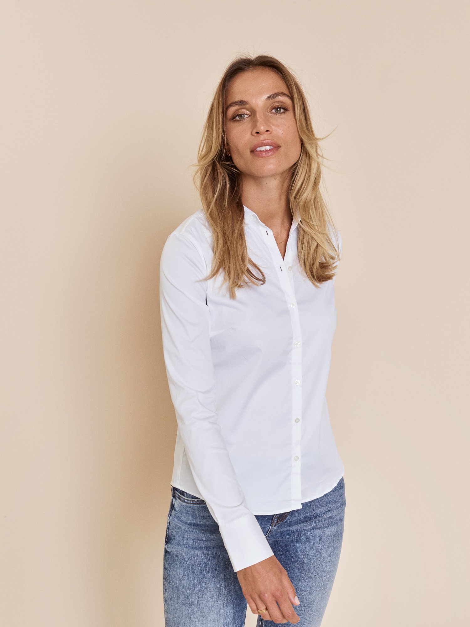 Mos Mosh - Tina Jersey Shirt (White) | What To Wear Sudbury